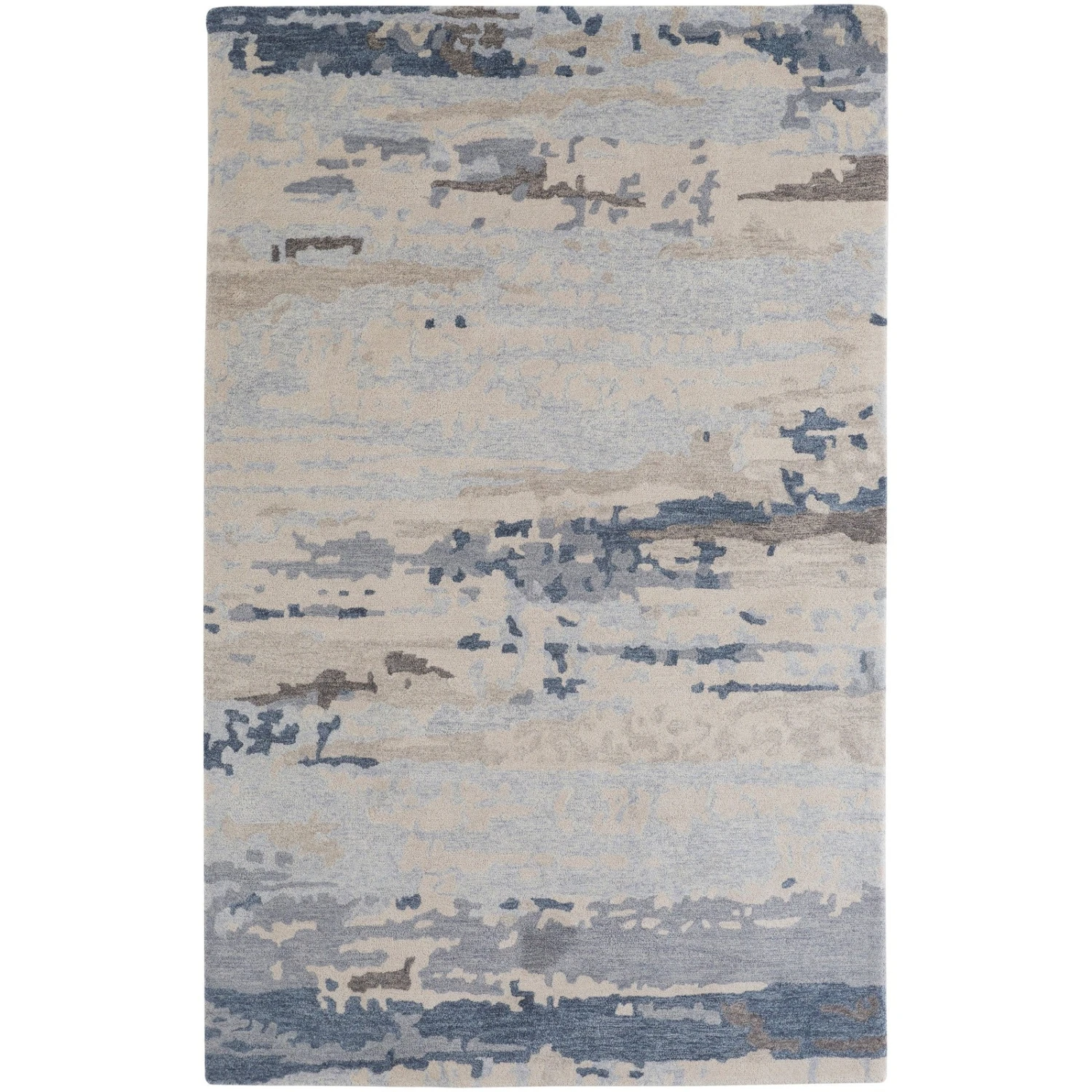 Feizy Everley 8647F Modern Abstract In Blue/Gray/Ivory 1 Feizy Everley 8647F Modern Abstract In Blue/Gray/Ivory