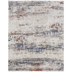 Feizy Gilmore 39MLF Modern Abstract In Ivory/Blue/Gray