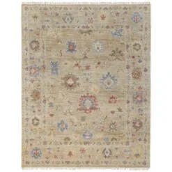 Feizy Fillmore 69CJF Transitional Floral & Botanical In Brown/Tan/Blue