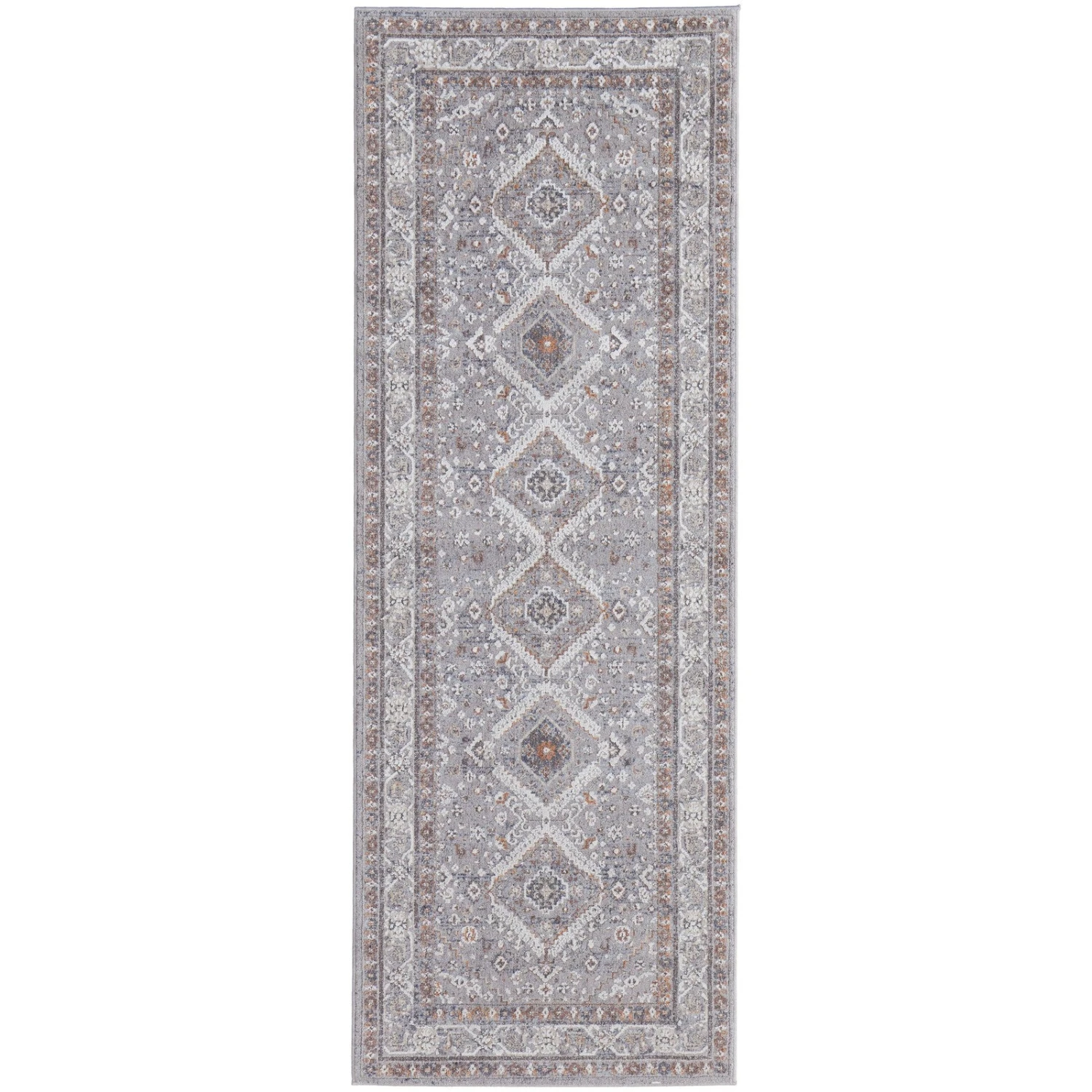 Feizy Francisco 39GBF Transitional Medallion In Gray/Orange/Ivory 7 Feizy Francisco 39GBF Transitional Medallion In Gray/Orange/Ivory - Image 7