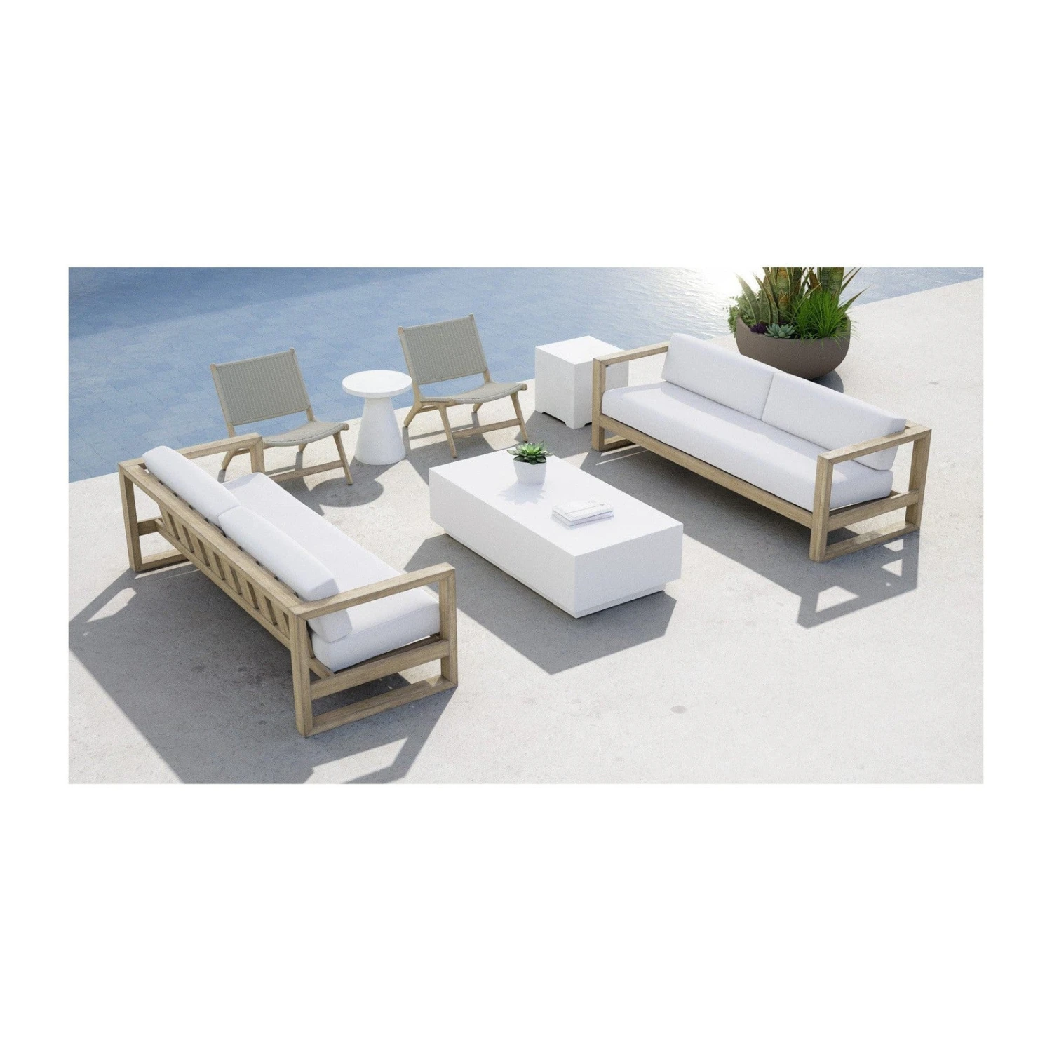 Sunset West Coastal Teak Cushionless Accent Chair 2 Sunset West Coastal Teak Cushionless Accent Chair - Image 2