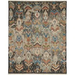 Feizy Leylan 0563F Transitional Ikat In Taupe/Tan/Orange