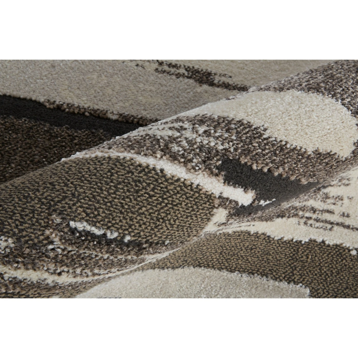 Feizy Vancouver 39FEF Modern Abstract In Brown/Ivory 6 Feizy Vancouver 39FEF Modern Abstract In Brown/Ivory - Image 6