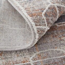 Feizy Francisco 39D4F Transitional Abstract In Blue/Gray/Orange -Grayson-Living l6r77cba0ewcplave2az