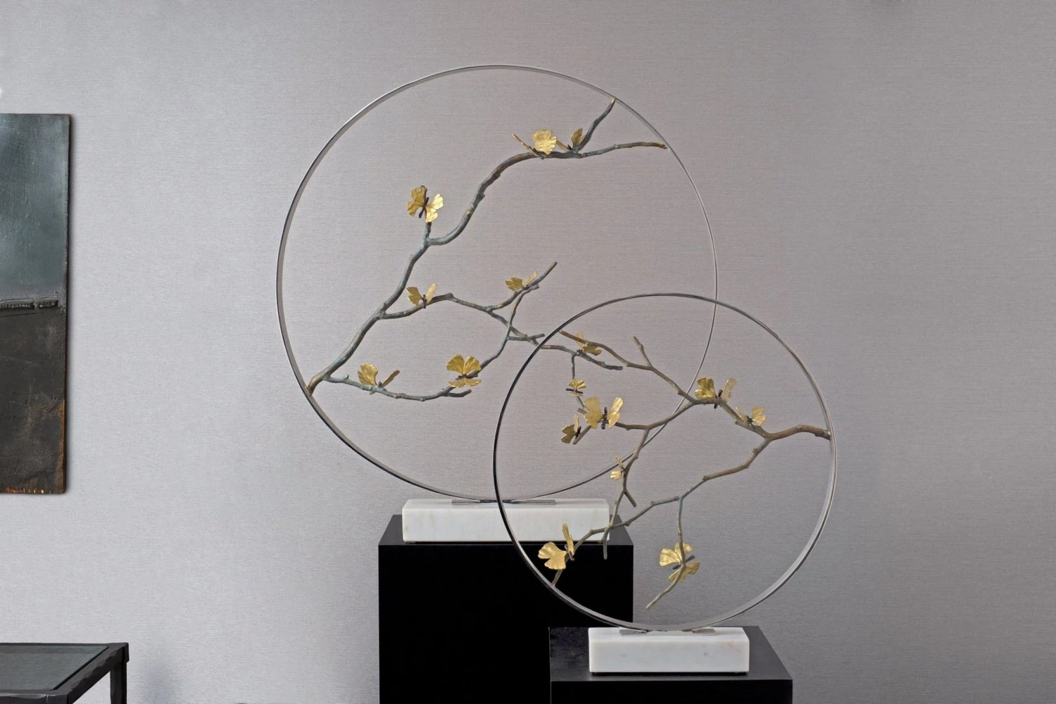 Michael Aram Butterfly Ginkgo 32" Moon Gate Sculpture 2 Michael Aram Butterfly Ginkgo 32" Moon Gate Sculpture - Image 2