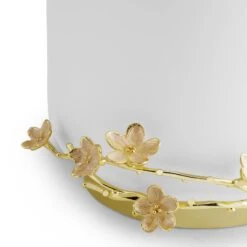 Michael Aram Cherry Blossom Waste Basket 7 Michael Aram Cherry Blossom Waste Basket -Grayson-Living michael aram cherry blossom bath collection 688956