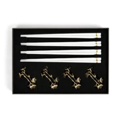 Michael Aram Cherry Blossom Chopsticks & Stands - Set Of 4 -Grayson-Living michael aram cherry blossom chopsticks stands set 477849