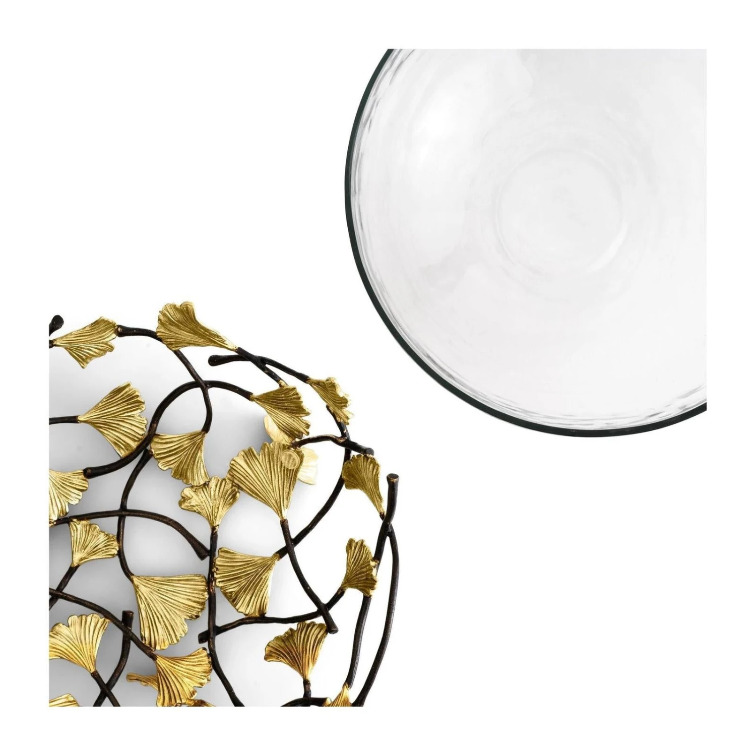Michael Aram Golden Ginkgo Medium Glass Bwl 5 Michael Aram Golden Ginkgo Medium Glass Bwl - Image 5
