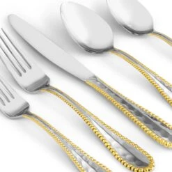 Michael Aram Molten 5-Piece Flatware Set -Grayson-Living michael aram molten 5 piece flatware set 214721