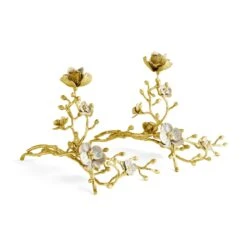 Michael Aram Orchid Sculptural Candleholders - Set Of 2