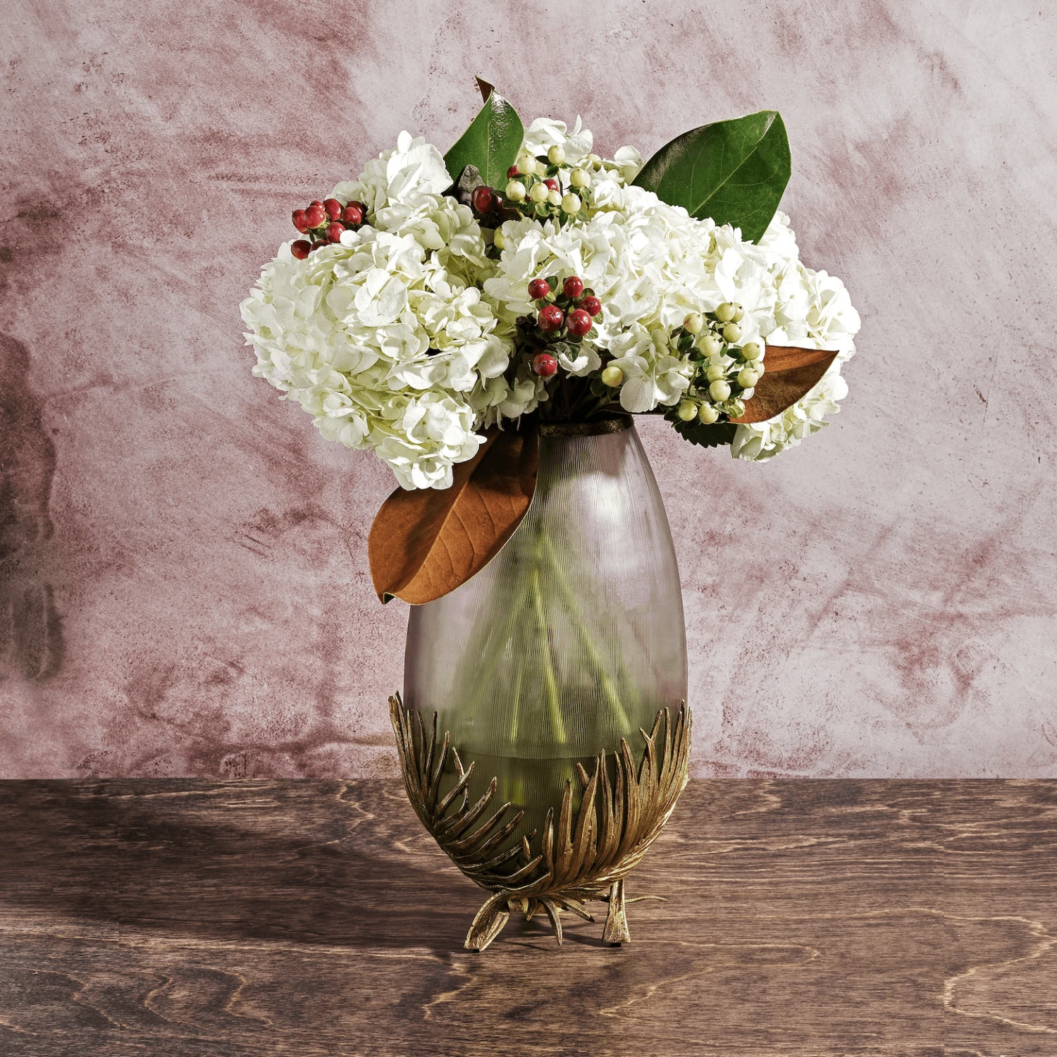 Michael Aram Palm Medium Glass Vase 2 Michael Aram Palm Medium Glass Vase - Image 2