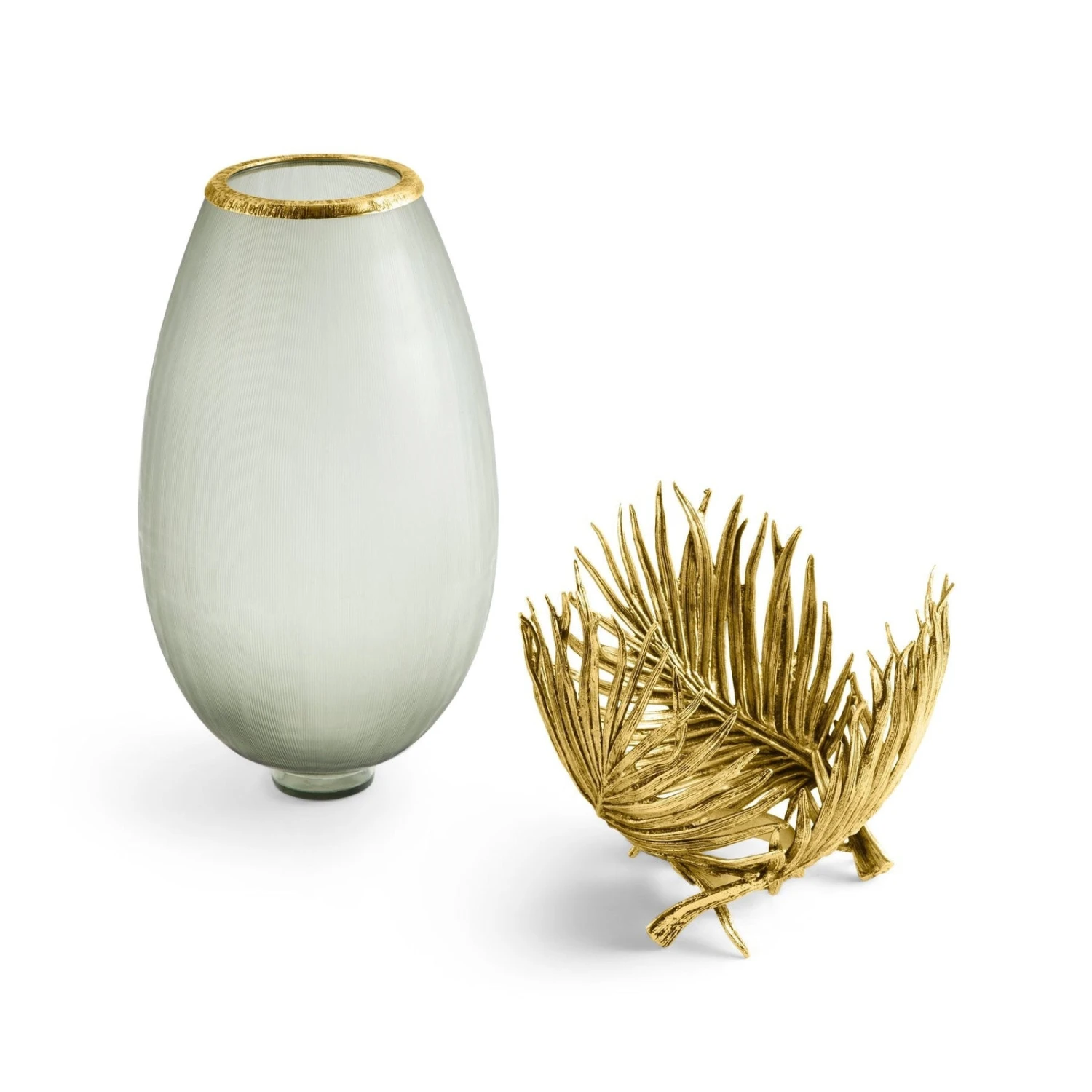 Michael Aram Palm Medium Glass Vase 5 Michael Aram Palm Medium Glass Vase - Image 5