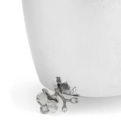 Michael Aram White Orchid Waste Basket -Grayson-Living michael aram white orchid waste basket 434172