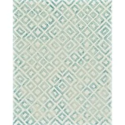 Feizy Lorrain 8572F Modern Diamond In Ivory/Green/Gray