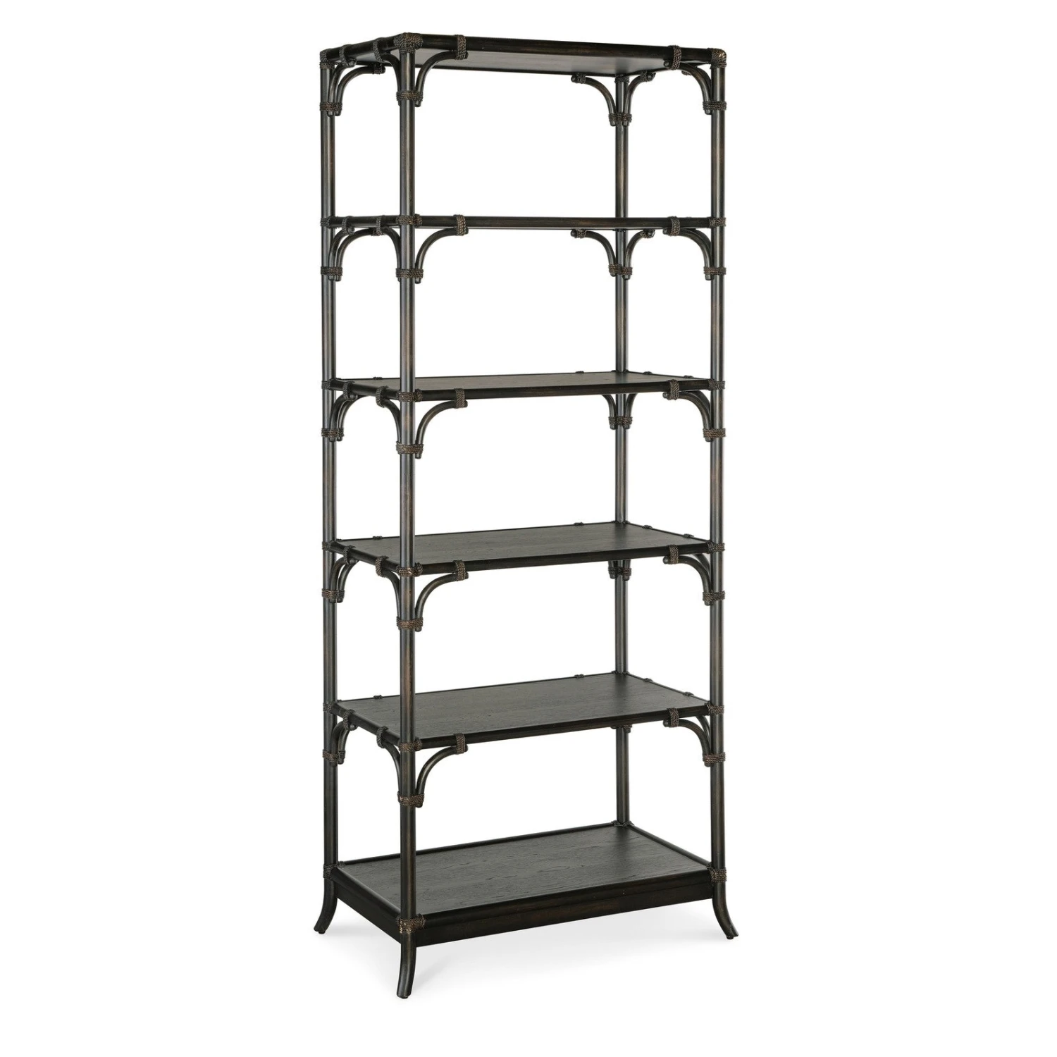 Hooker Furniture Retreat Pole Rattan Bookcase 4 Hooker Furniture Retreat Pole Rattan Bookcase - Image 4