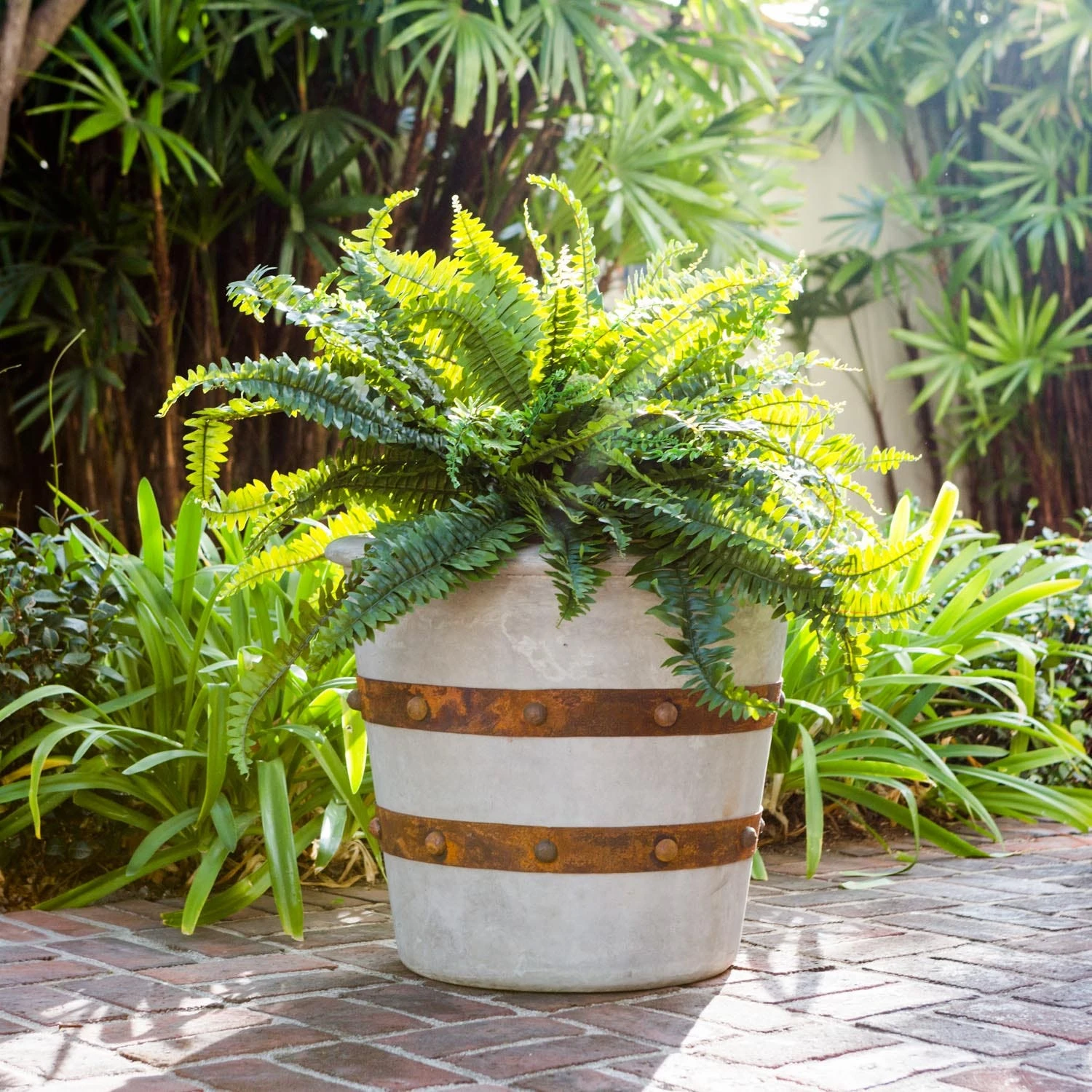 Rorike Lipped Outdoor Concrete Planter 2 Rorike Lipped Outdoor Concrete Planter - Image 2