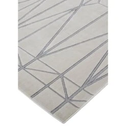 Feizy Micah 3045F Modern Geometric In White/Silver/Gray -Grayson-Living opvrycemmnumgtqwvlts
