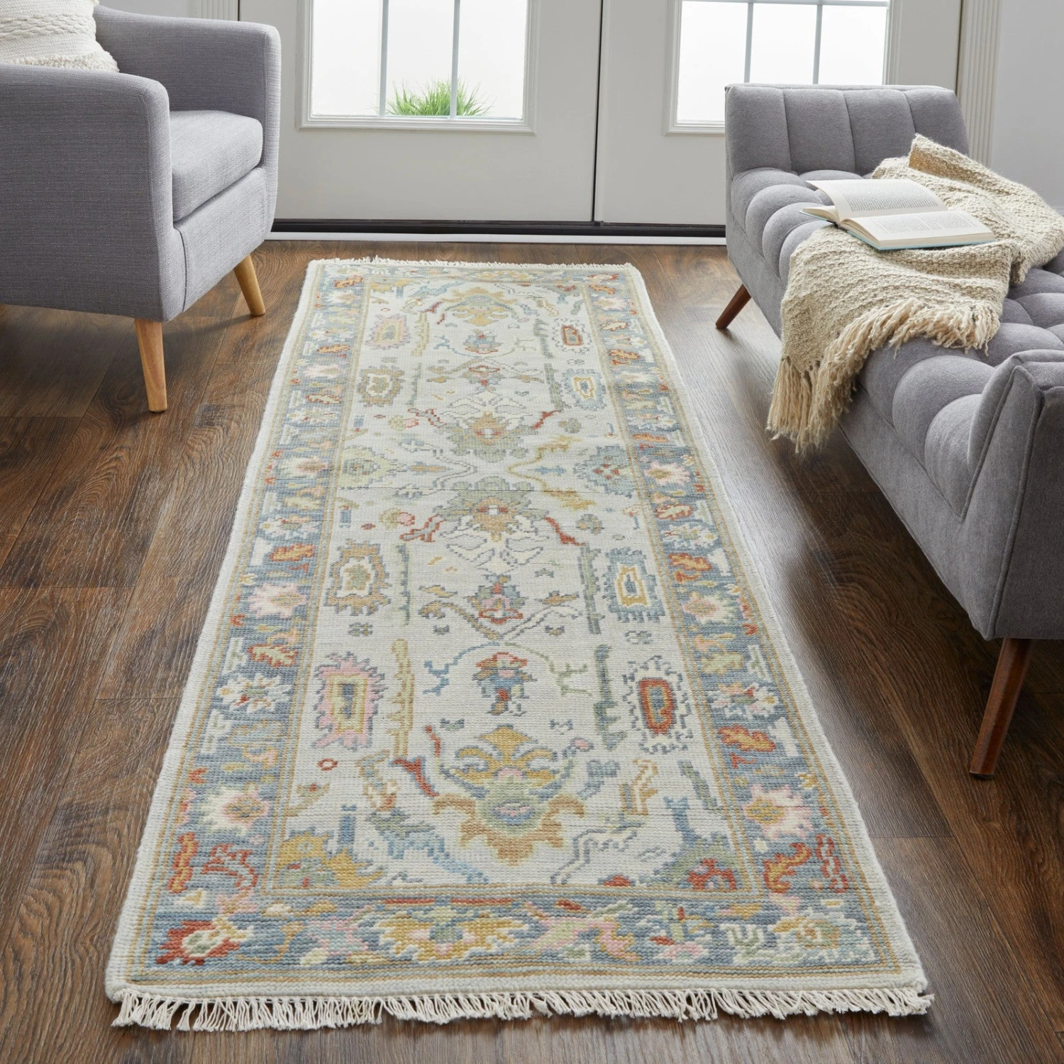 Feizy Karina 6794F Traditional Persian In Blue/Gray/Gold 10 Feizy Karina 6794F Traditional Persian In Blue/Gray/Gold - Image 10