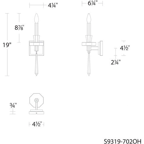 Schonbek Amadeus S9319 Wall Sconce 8 Schonbek Amadeus S9319 Wall Sconce - Image 8