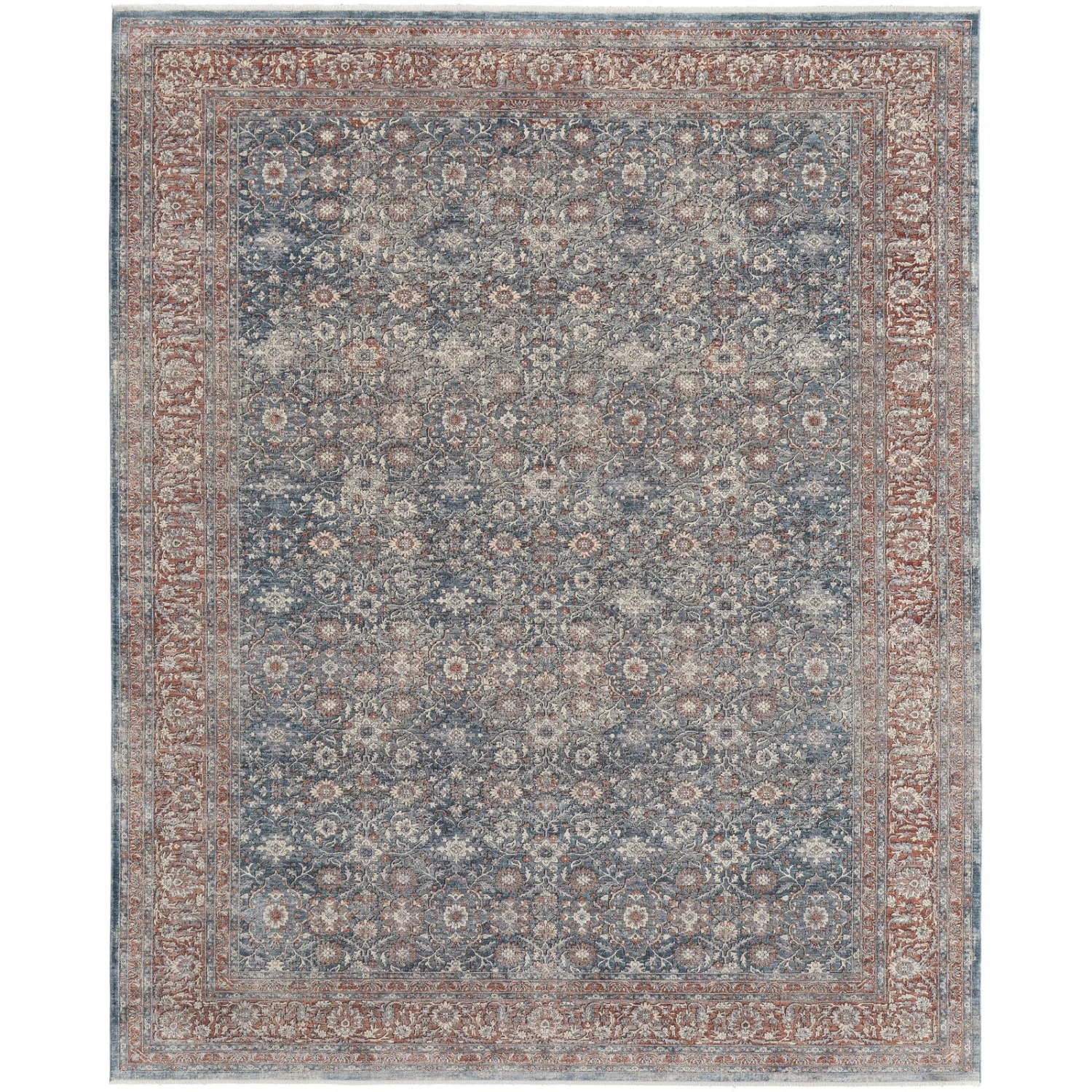 Feizy Marquette 39GTF Transitional Oriental In Blue/Red 1 Feizy Marquette 39GTF Transitional Oriental In Blue/Red