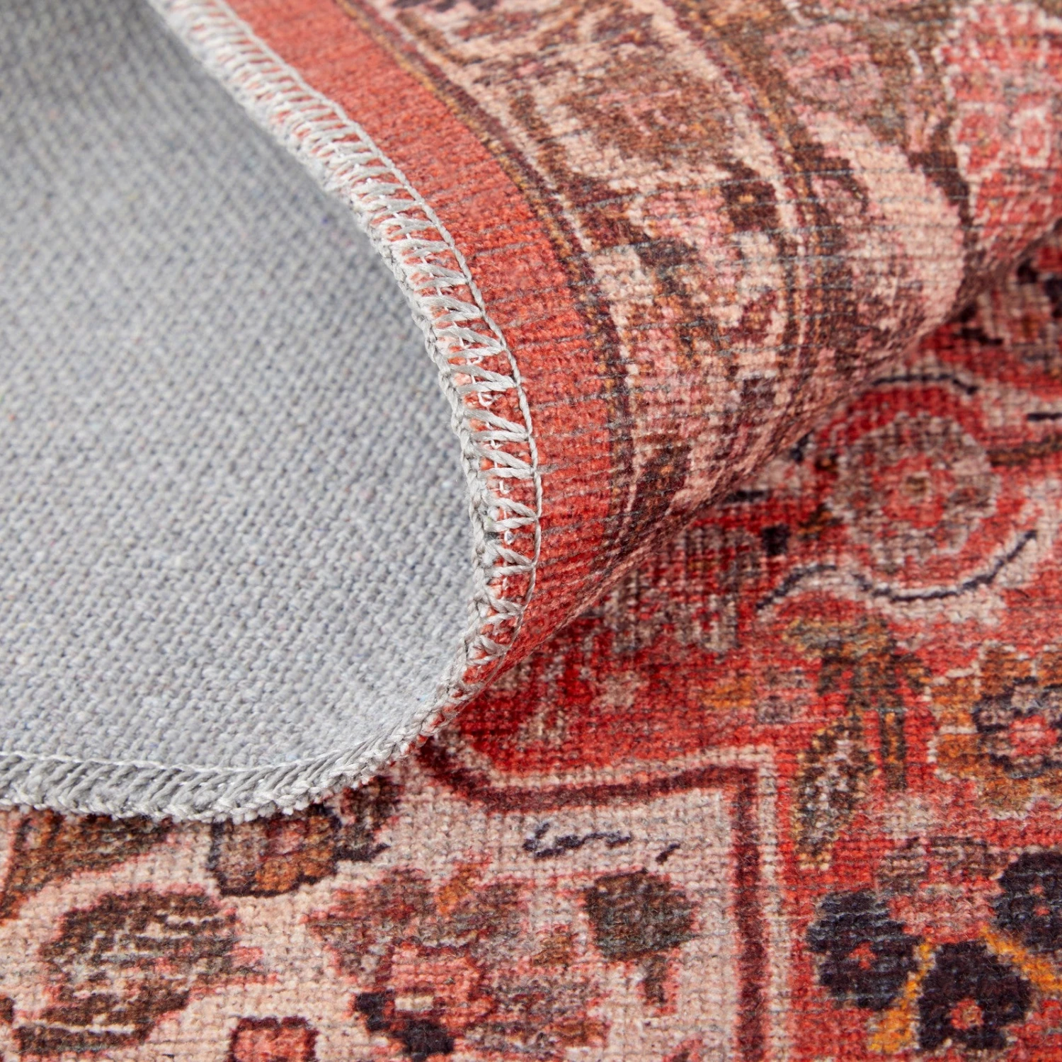 Feizy Rawlins 39HNF Transitional Medallion In Red/Tan/Pink 8 Feizy Rawlins 39HNF Transitional Medallion In Red/Tan/Pink - Image 8