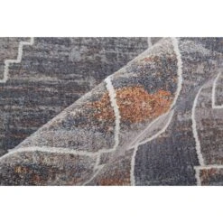 Feizy Francisco 39D4F Transitional Abstract In Blue/Gray/Orange -Grayson-Living ugoelzg525rmorf2xvqt