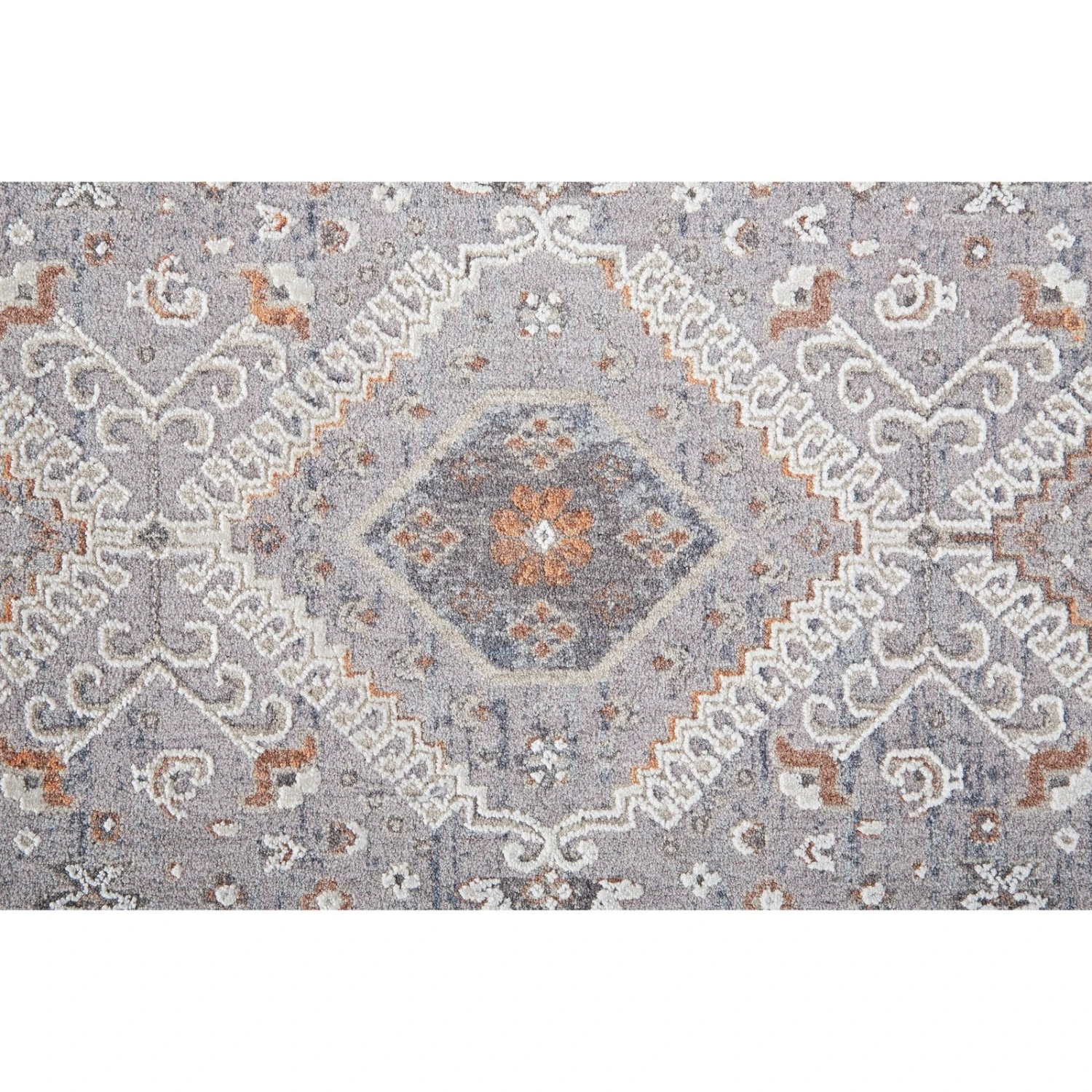 Feizy Francisco 39GBF Transitional Medallion In Gray/Orange/Ivory 5 Feizy Francisco 39GBF Transitional Medallion In Gray/Orange/Ivory - Image 5