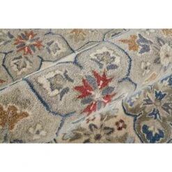 Feizy Rylan 8638F Transitional Floral & Botanical In Taupe/Ivory/Red -Grayson-Living vly3txfyauliz6edoxe6