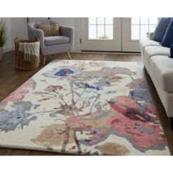 Feizy Dafney 8865F Transitional Floral & Botanical In Blue/Pink/Gray -Grayson-Living wdsrrfpgixkyyppllocc