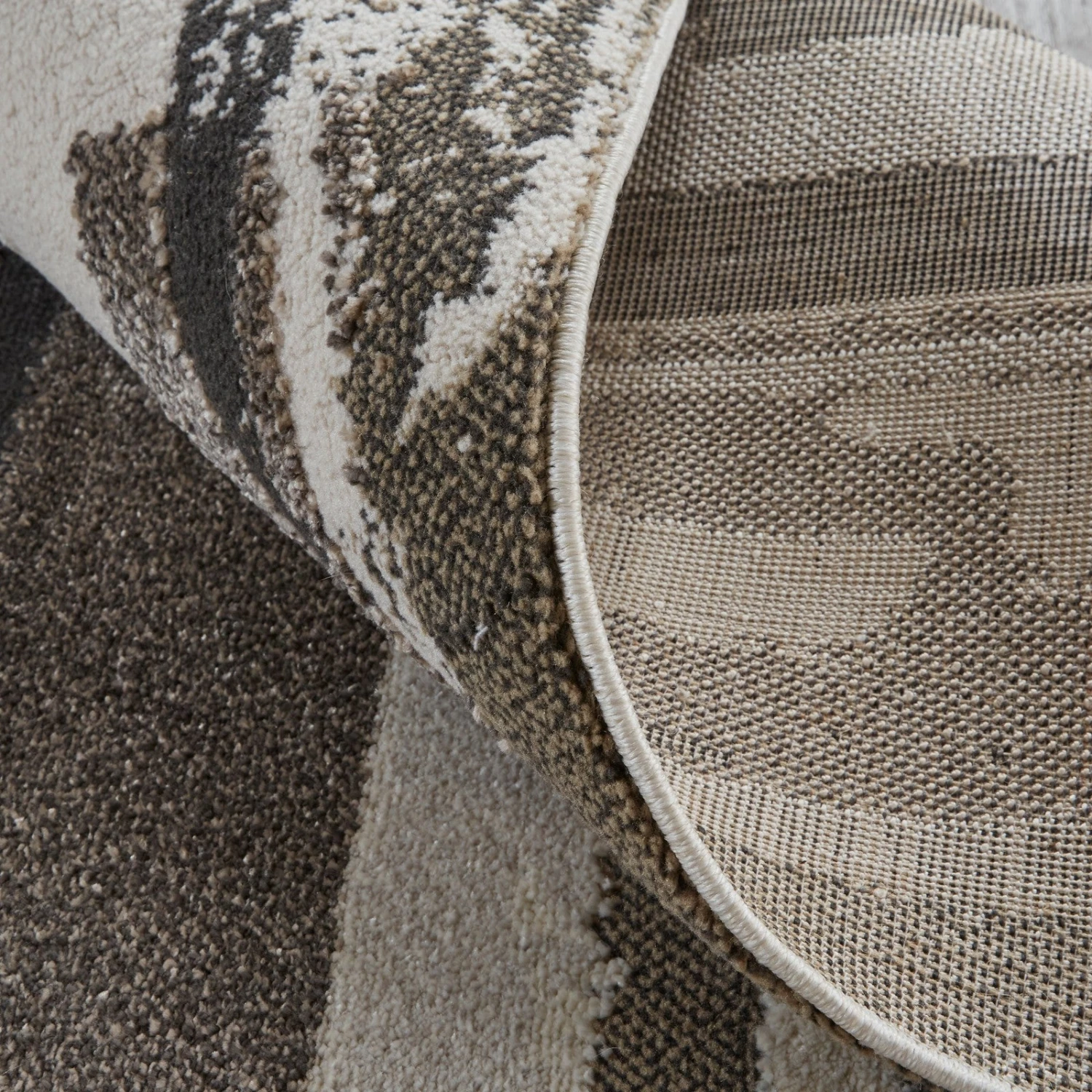 Feizy Vancouver 39FEF Modern Abstract In Brown/Ivory 8 Feizy Vancouver 39FEF Modern Abstract In Brown/Ivory - Image 8