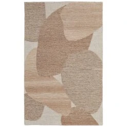 Feizy Pollock 8951F Modern Watercolor In Brown/Tan/Ivory