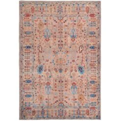 Feizy Rawlins 39HPF Transitional Moroccan In Tan/Pink/Blue
